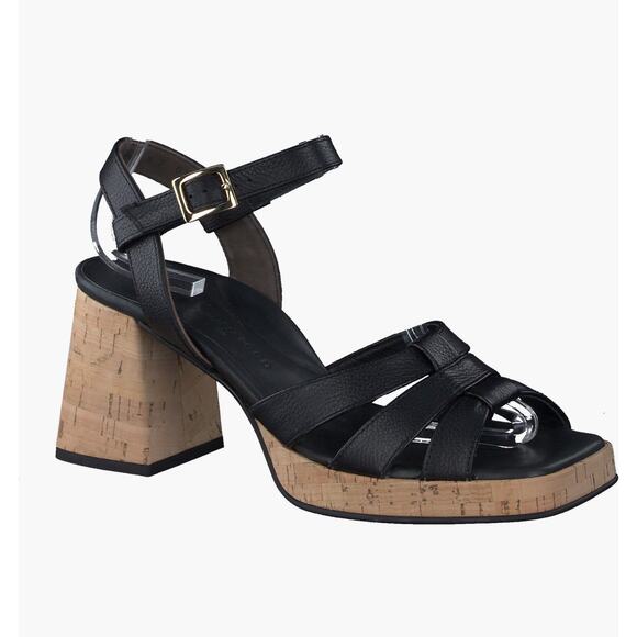Paul Green Classic Black Tina Fisherman Sandal (Women) size UK 7 / US 9.5 - Picture 1 of 10